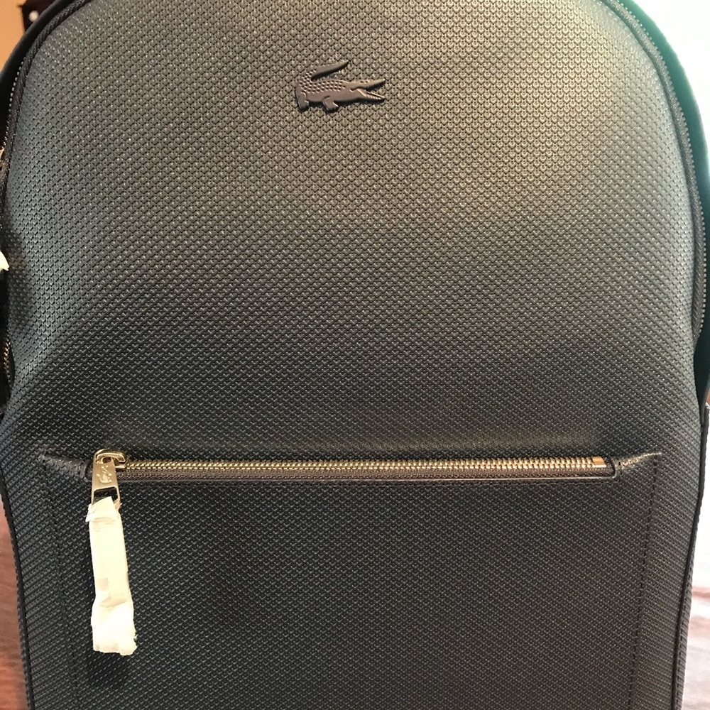 Lacoste leather backpack NWT